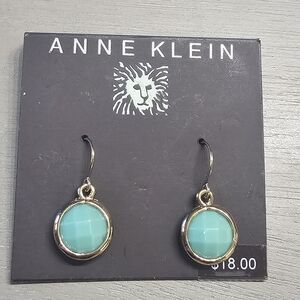 NWT Anne Klein Turquoise Blue Dangle Earrings